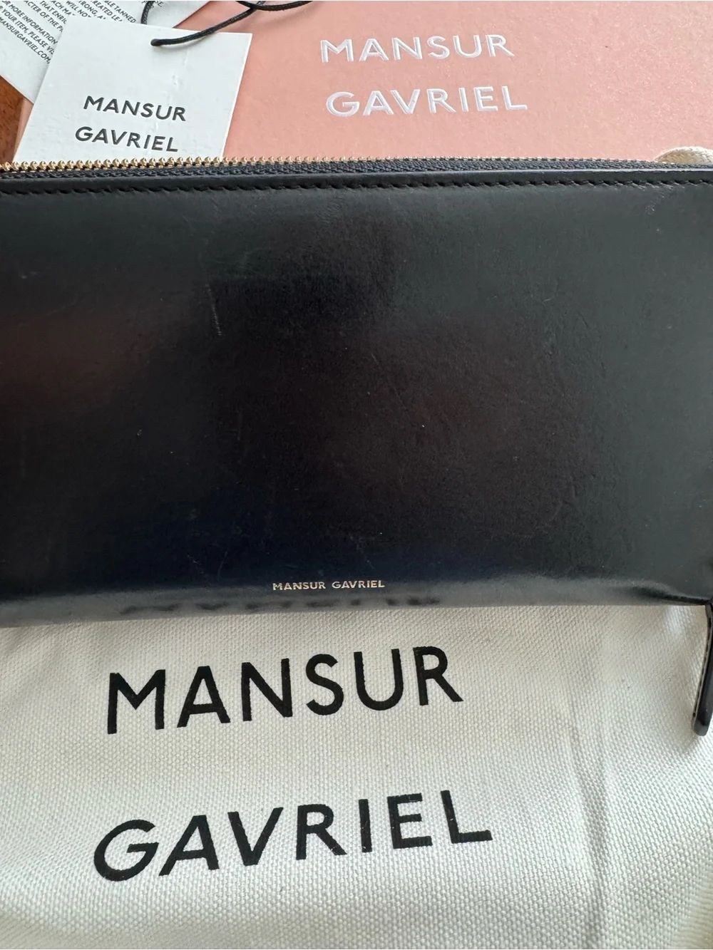 Mansur Gavriel Black Leather Continental Wallet